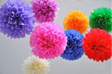 Tissue paper pompoms